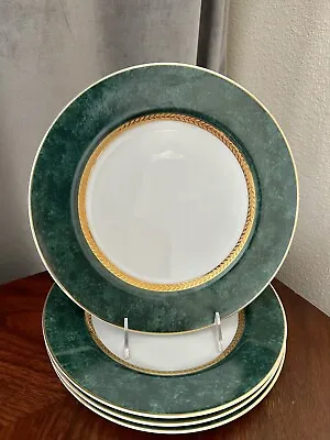 Retroneu Imperial Collection Malachite Dinner Plate Set Of 4 Vintage • $125