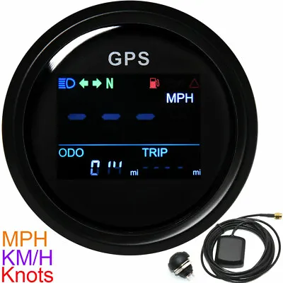 52mm Motorcycle Car Marine Digital GPS Speedometer Odometer 0~999 MPH Knot Km/h • $54.18