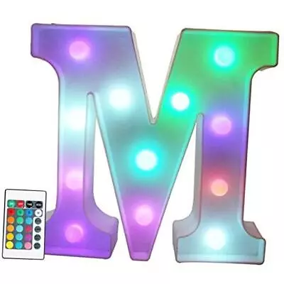 Pooqla Colorful LED Marquee Letter Lights With Remote – Light Up Marquee Signs  • $29.35