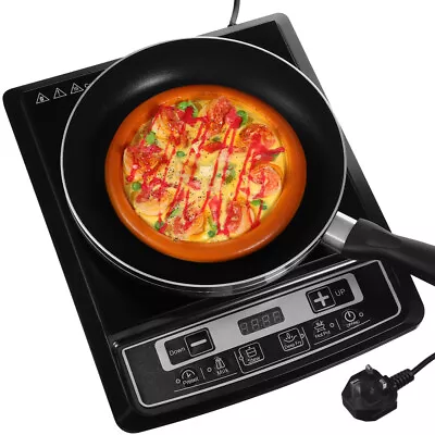 2000W Electric Induction Hob Hot Plate Cooker Single Portable Table Top Hob UK • £26.99