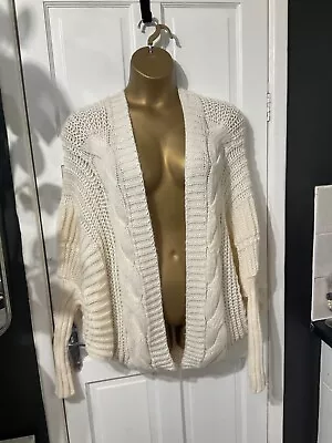 SHEIN Size S Cream Colour Chunky Knit Cocoon Style Cardigan Lovely • £16.99