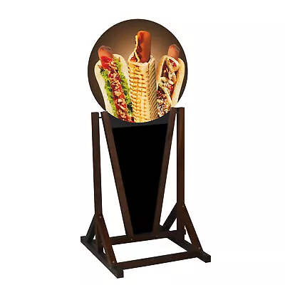 Sidewalk Sign HOT DOGS A-frame Water Resistant Wooden Pavement Stand • $395