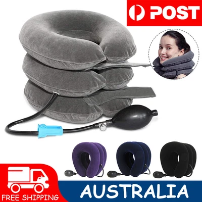 $13.45 • Buy Air Inflatable Neck Pillow Head Cervical Traction Support Stretcher Pain Relief