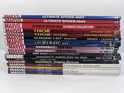 Marvel TPB Lot Of 17 Volumes - Spider-Man Civil War Thor Thunderbolts X-Men • $59.99