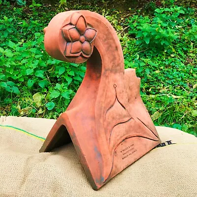 £114.99 • Buy Traditional Swan Neck Roof Finial 80° Angled Ridge Tile Copy Of Original 38cm H