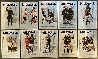 Millwall Home Programmes  X17 League X1 FA Cup Games Season 2023-2024 All Named • £7.50