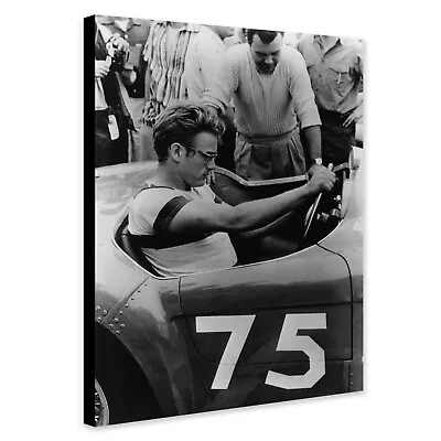 James Dean - Behind The Wheel - Movie Wall Art - Canvas Wall Art Framed Print • £12.99