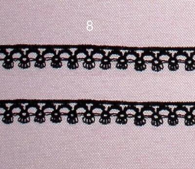 Venise Lace Trim 3/8  - 2  Wide Ivory Black CLOSEOUT 50X Buy 3 Trims Get 1-FREE • $8.95