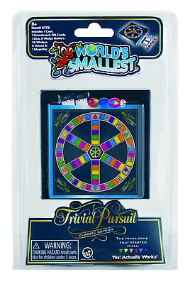 World's Smallest TRIVIAL PURSUIT Miniature Trivia Board Game Mini Toy • $11.95