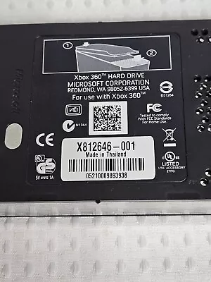 *OEM* Microsoft Xbox 360 Hard Drive - 120GB Black W/ Chrome Sides Tested • $10.47