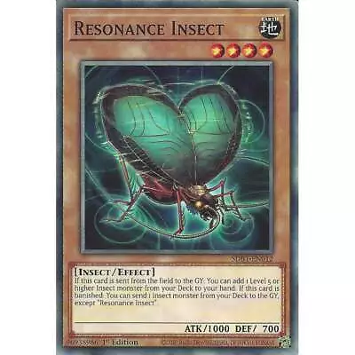 Resonance Insect SDBT-EN012 : YuGiOh Common Card 1st Edition YuGiOh Trading Game • £0.99