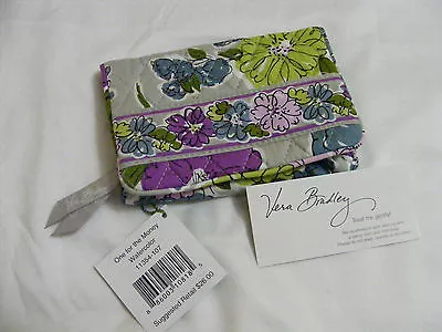 Vera Bradley WATERCOLOR One For The Money Compact Taxi WALLET For PURSE Tote NWT • $39.95