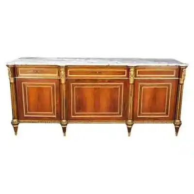 Best Quality Bronze Mounted French Louis XVI Marble Top Rosewood Sideboard • $14500