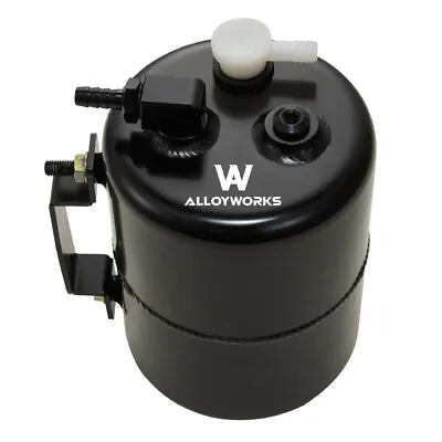 2L Alloy Brake Vacuum Reservoir Tank Can W/ Mounts Fitting Aluminum • $59