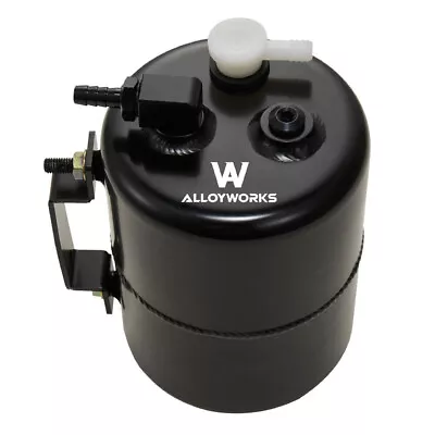 2L Aluminum Alloy Brake Vacuum Reservoir Tank Can W/ Mounts Fittings Hot • $59