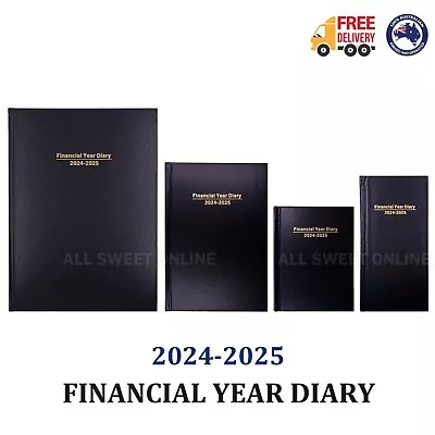 2024 2025 Financial Year Diary Day To Page / Week To Page A4 A5 A6 Black Planner • $14.95