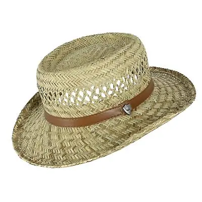 New Ascentix Rush Straw Gambler Hat With Wide Brim • $24.94