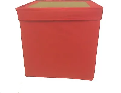 10 X Foldable Canvas Fabric Storage Cubes With Lids 30 Litre Capacity Each • £19.50