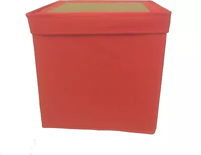 Foldable Canvas Fabric Storage Cubes With Lids 30 Litre Capacity Each  • £1.95