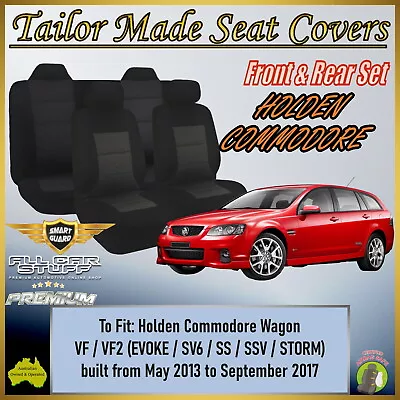 Premium Black Seat Covers For Holden Commodore VF Wagon: 06/2013 To 09/2017 • $188.20