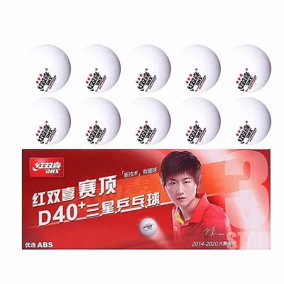 10x DHS 3-Star D40+ Table Tennis ABS Plastic Balls PingPong Balls Orange/White • $15.95