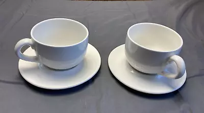 Vintage Coffee Cup And Indented Saucers- Set Of 2 White • $10