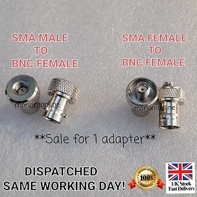 £3.29 • Buy BNC Female To SMA Male/Female Adapter ( BNC F To SMA M/F ) 🇬🇧 