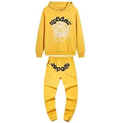 Sp5der Wait Web Hoodie Tracksuit Unisex Casual Cotton Terry Street Sports Sets • $109.99