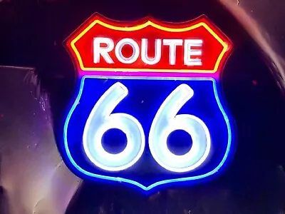 Historic Route 66 Mother Road 24 X20  Vivid LED Neon Sign Light Lamp With Dimmer • $245