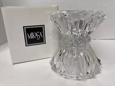 Mikasa RAINIER Pillar Candle Holder 5 1/4  Reversible Vintage NEW IN BOX GERMANY • $25