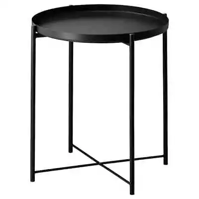 IKEA Coffe Tray Table Tall Legged Living Room Furniture Steel Removal Top Black  • £25.40