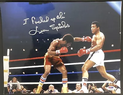 Leon Spinks Signed Photo 11x14 Autograph I *&%** Up Muhammad Ali Insc PSA/DNA • $99.99