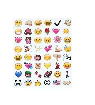 $3.50 • Buy   48 Emoji Stickers Sheet Emoticon Bullet Journal Japanese Style Smiley Faces 