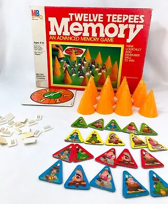 Twelve Teepees Memory Game By Milton Bradley Visual Recall Game Vintage 1984 • $9.99