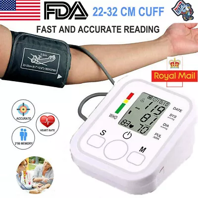 Automatic Arm Blood Pressure Monitor Digital Pulse Heart Rate Machine BP Cuff • $11.99