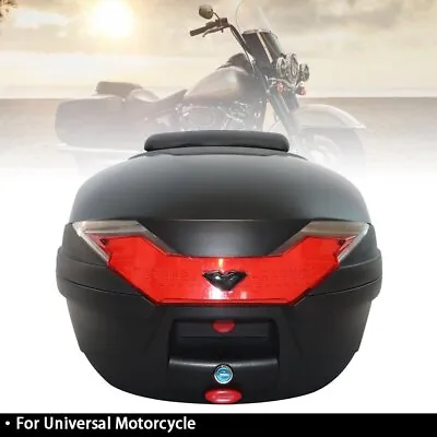 Motorcycle Trunk Scooter Tour Tail Box Luggage Top Lock Storage Carrier Case 32L • $53.91