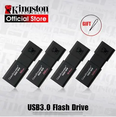$9.95 • Buy Kingston USB 3.0 Flash Drive Data Traveler Memory Stick 32GB 64GB 128GB 256GB