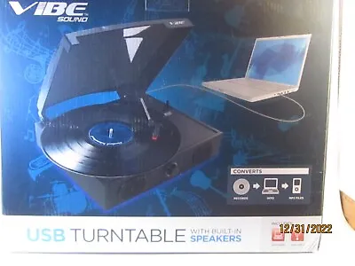 Vibe Sound USB Turntable W/ Built In Speakers - NEW • $22.95