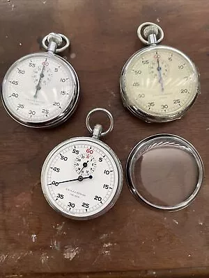 3 Vintage Meylan Pocket Stopwatch For Parts • $45.67