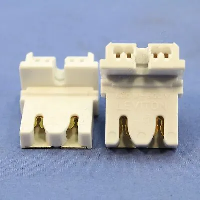 2 Leviton Panel Mount Fluorescent Lampholder Light Sockets G13 T8 Bi-Pin 13451 • $6.64