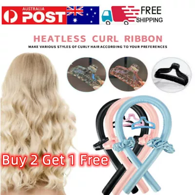$10.45 • Buy Heatless Curling Rod Silk Curling Ribbon Hair Rollers Lazy Curler Sets Headband 