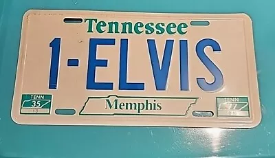 ELVIS Presley Vintage Tennessee Booster License Plate Memphis Graceland Blue • $14.95