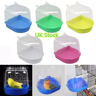 Classic Caged Bird Bath Aviary Birds Budgie Finches Canaries Shower Pet Feed • £6.49