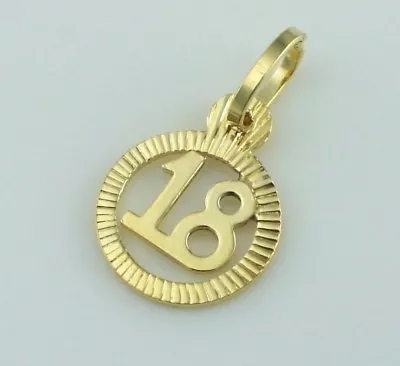 New 9ct Yellow Gold  18th Birthday  Charm / Pendant • £36.99