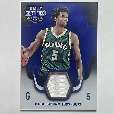 2015-16 Totally Certified Blue /99 Michael Carter-Williams #TCM-MCW Game Worn • $5.25