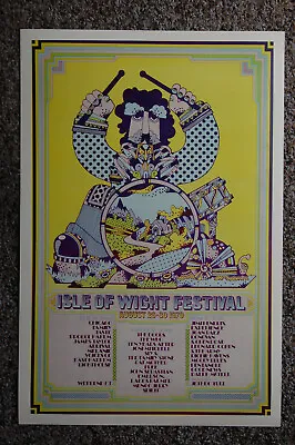 $4 • Buy Isle Or Wight Concert Poster 1970 #1 The Doors Chicago Jimi Hendrix The Who --