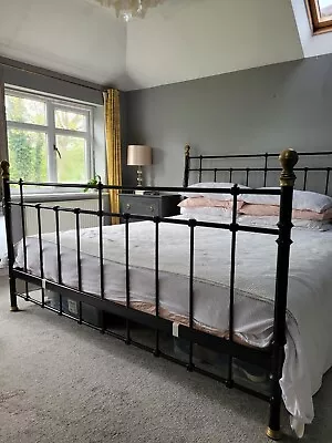 Ikea Cast Iron Style Super King Bed Frame And Slats • £200