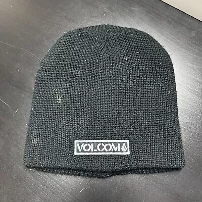 Volcom Stone Age Winter Cold Weather Pullover Black OSFM Beanie 0573 • $10