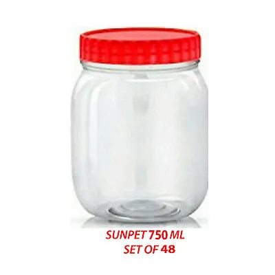 £58.96 • Buy Spice Jars Clear Plastic Storage Container Screw Top Lids Food Pots 50-6000 ML