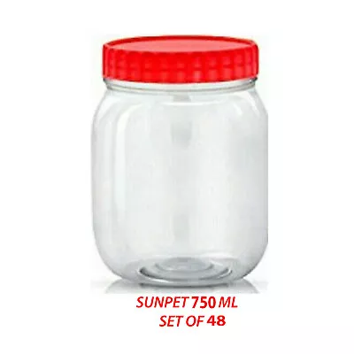 £58.96 • Buy Spice Jars Clear Plastic Storage Container Screw Top Lids Food Pots 50-6000 ML